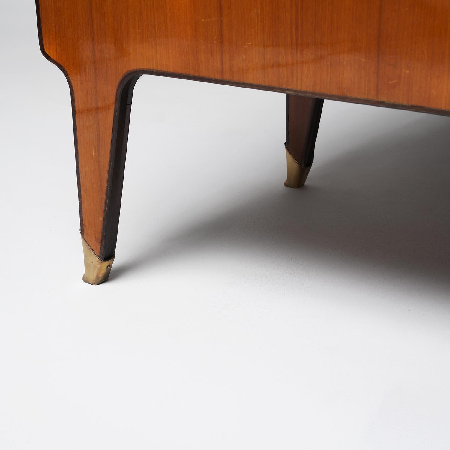 20th Century Italian Mahogany Writing Table - Vintage Desk by Vittorio Dassi For Sale 13