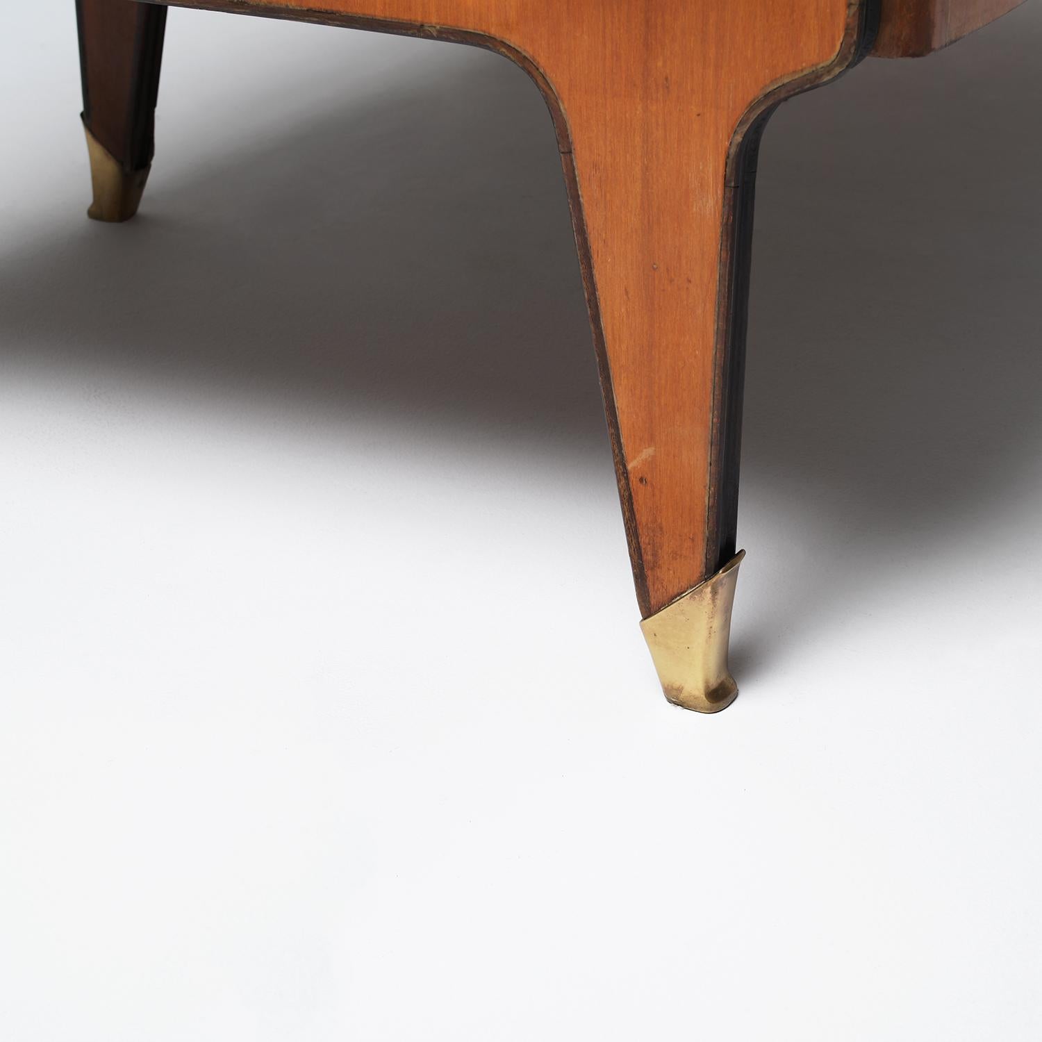 20th Century Italian Mahogany Writing Table - Vintage Desk by Vittorio Dassi For Sale 14