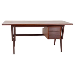 Italienischer Mahagoni-Schreibtisch des 20. Jahrhunderts – Vintage-Schreibtisch aus Nussbaumholz von Ico Parisi