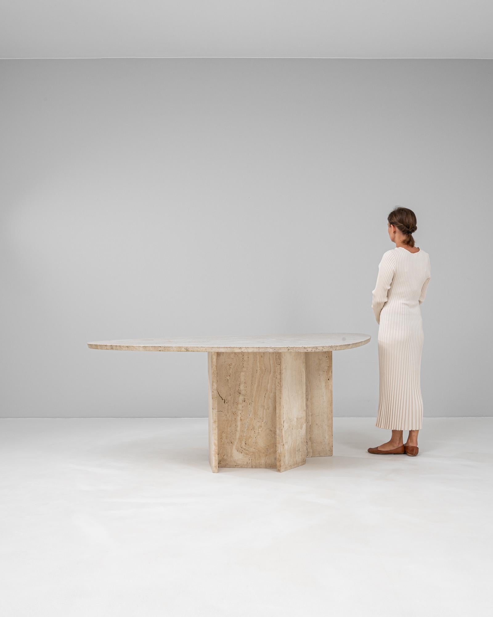 Table de salle à manger en marbre italien du 20e siècle par Willy Ballez Bon état - En vente à High Point, NC