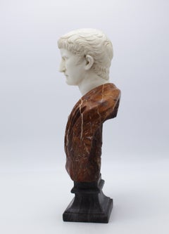 20th Century Italian Marble Sculpture Bust of Emperor Caligula By G.Pace