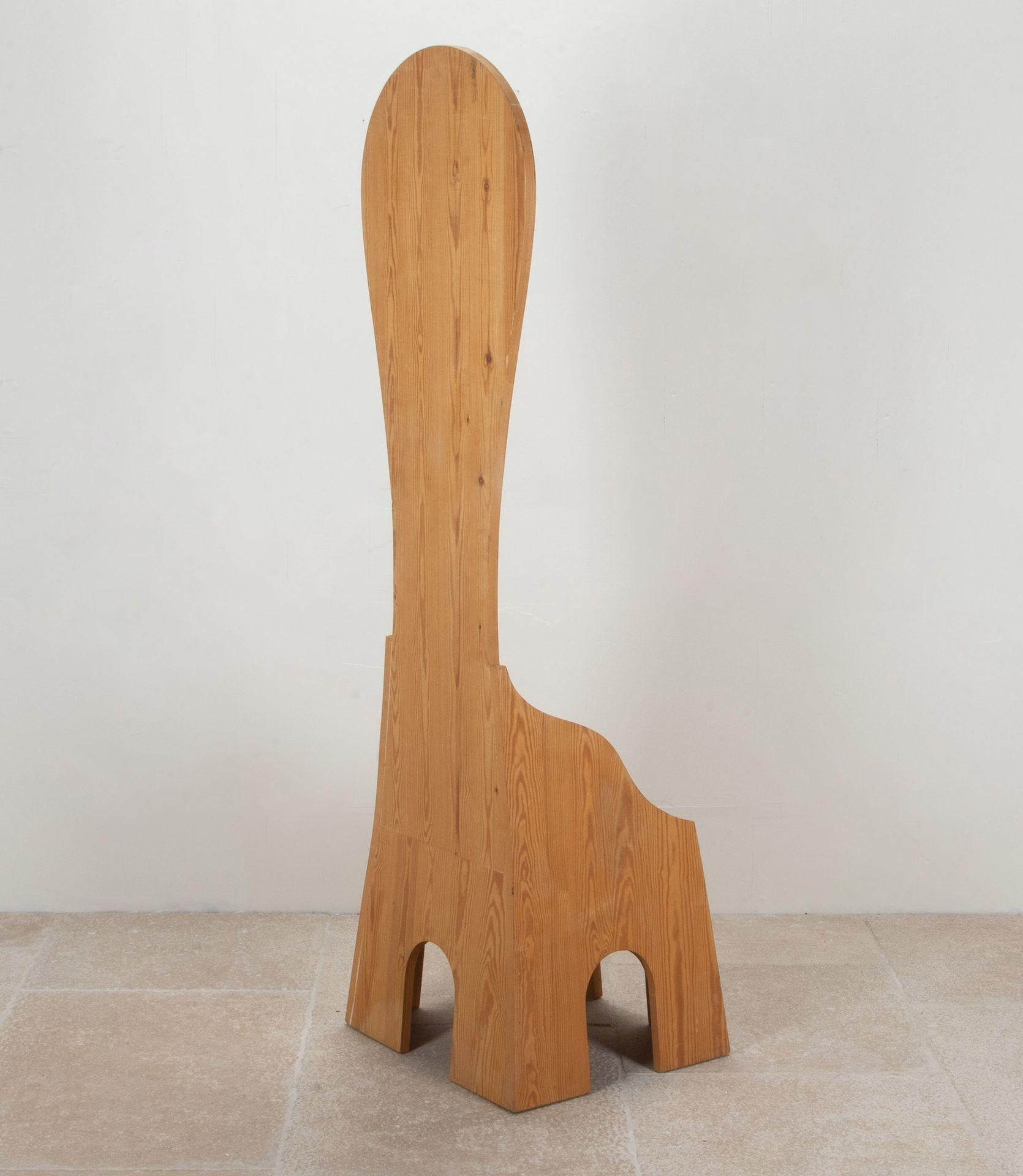 Mid-Century Modern Chaise italienne Mario Ceroli Fratina du 20e siècle en vente