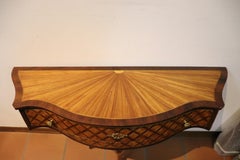 20th Century Italian Marquetry Wood Console Table
