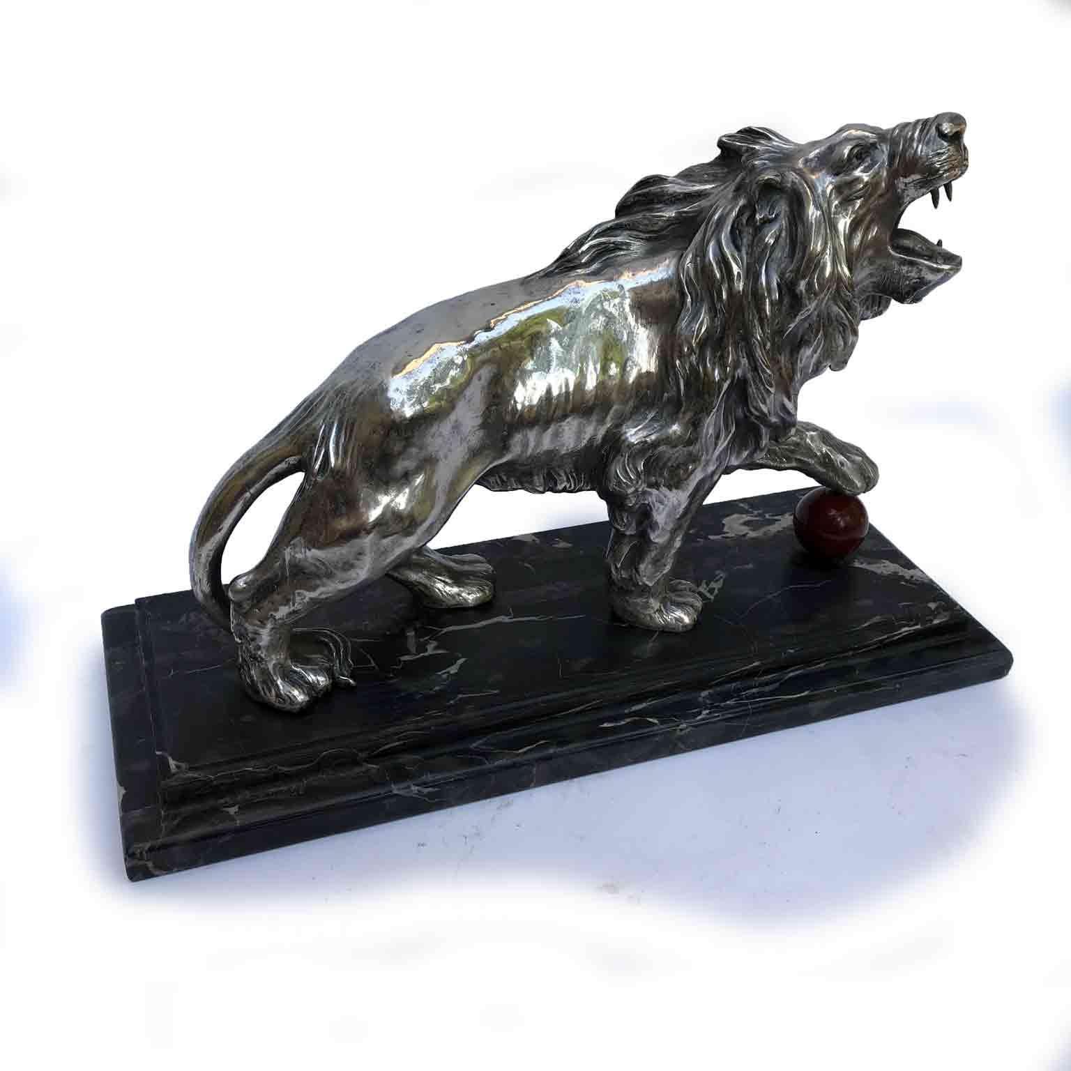 20th Century Italian Medici Lion Figure After Flaminio Vacca by Fabris M. 3