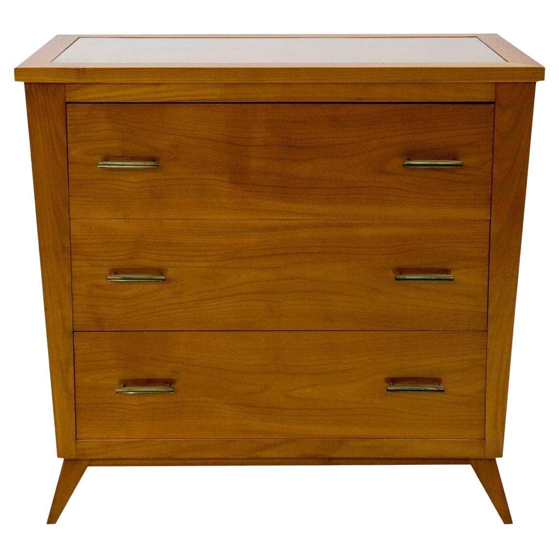 20th Century Italian Mid-Century Modern Chest - Vintage Cherrywood Cabinet