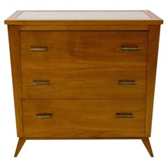 Arcón moderno italiano de mediados de siglo XX - Armario vintage de madera de cerezo