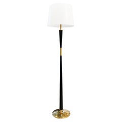 20th Century Italian Mid-Century Modern Iron Floor Lamp - Vintage Brass Light