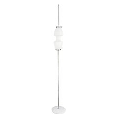 20th Century Italian Mid-Century Modern Marble, Frosted Opaline Glass Floor Lamp