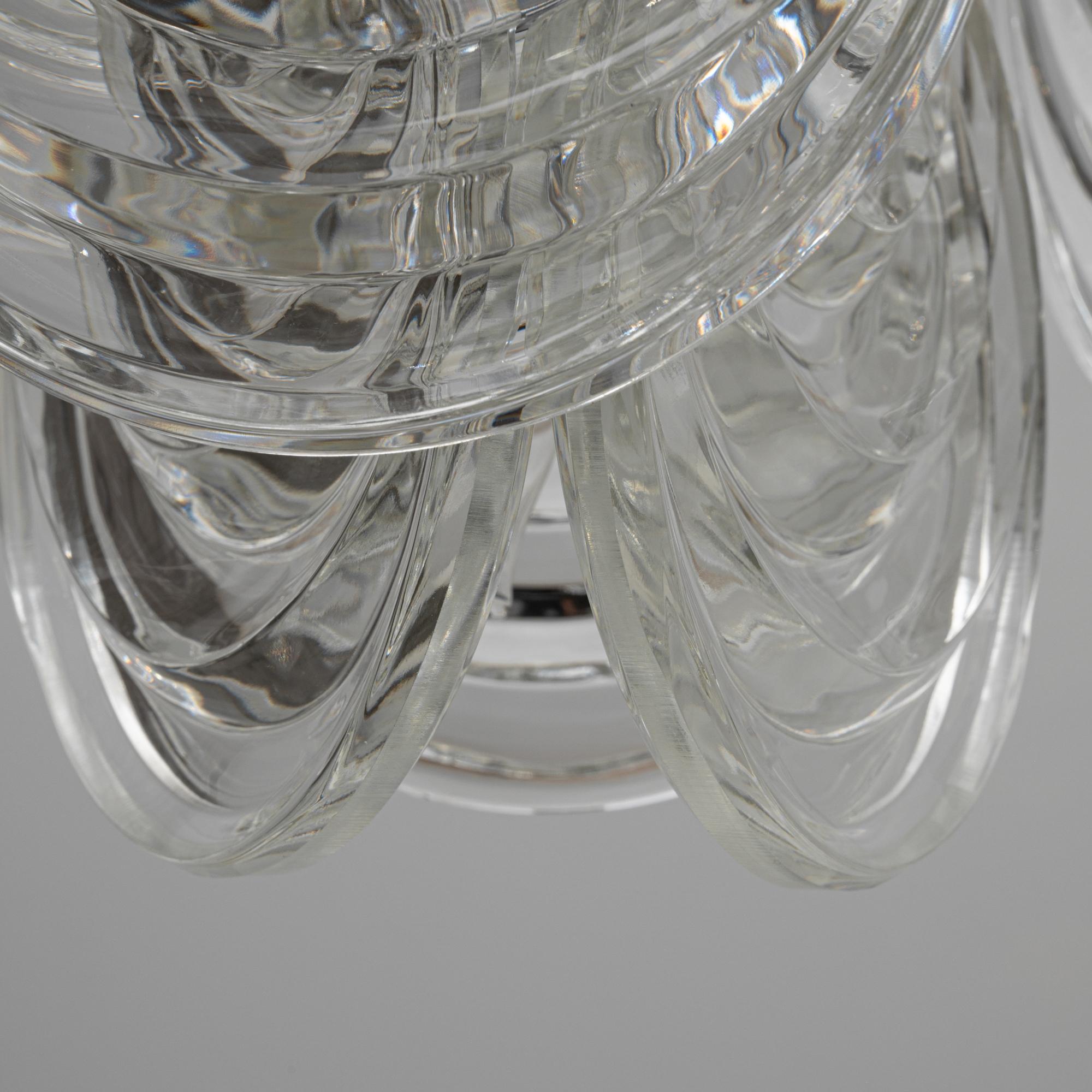 Lampadario a disco in vetro di Murano del 20° secolo in vendita 5