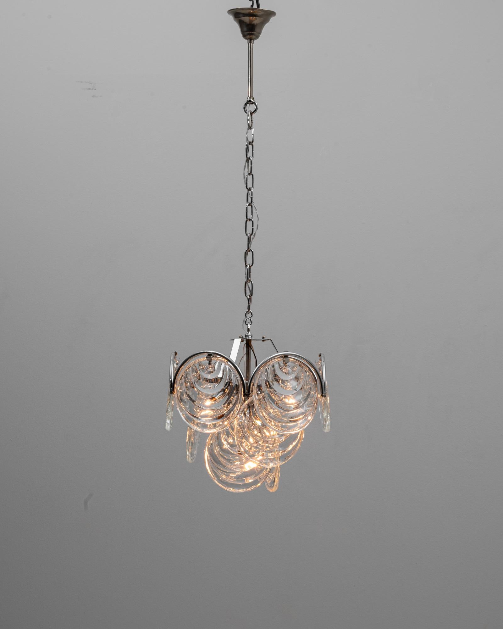 Lampadario a disco in vetro di Murano del 20° secolo in vendita 7