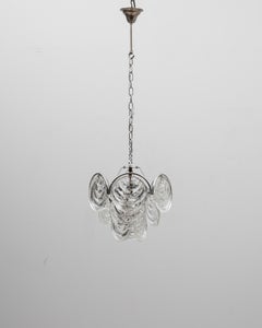 20th Century Italian Mid-Century Murano Style Glass Disc Chandelier