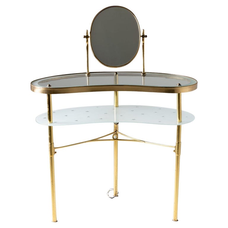 gold glass dressing table Princess Vanity Room – Elegant Gold Mirror Photography Backdrop – HSD  Photography Backdrops main image 1