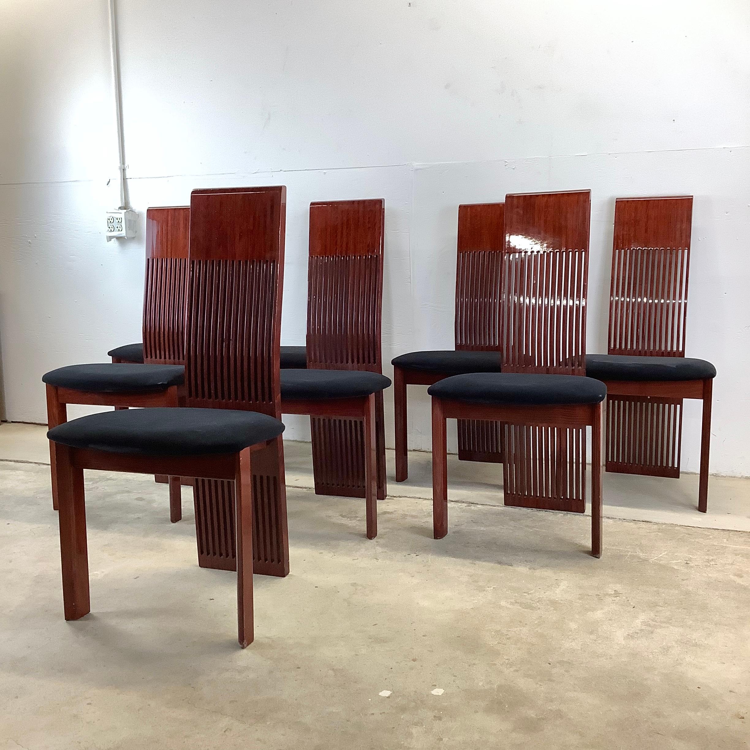 Unknown 20th Century Italian Modern Dining Chairs- set of 8