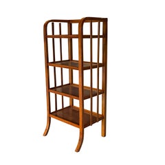 20th Century Italian Modern Freestanding Walnut Bookshelf - Vintage Cabinet