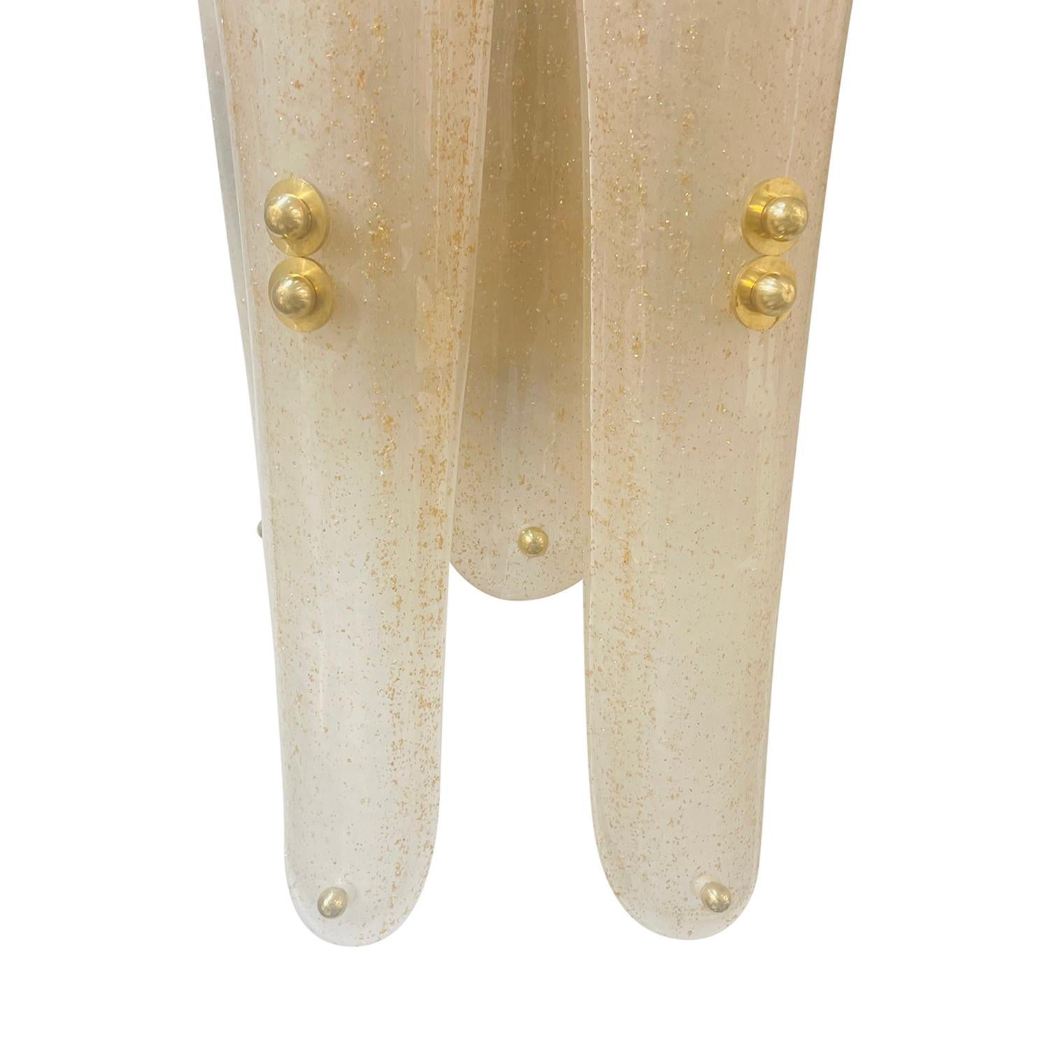 20. Jahrhundert Italienische Moderne Paar Tulpen aus mattiertem Murano-Glas Wandaufhänger im Zustand „Gut“ in West Palm Beach, FL