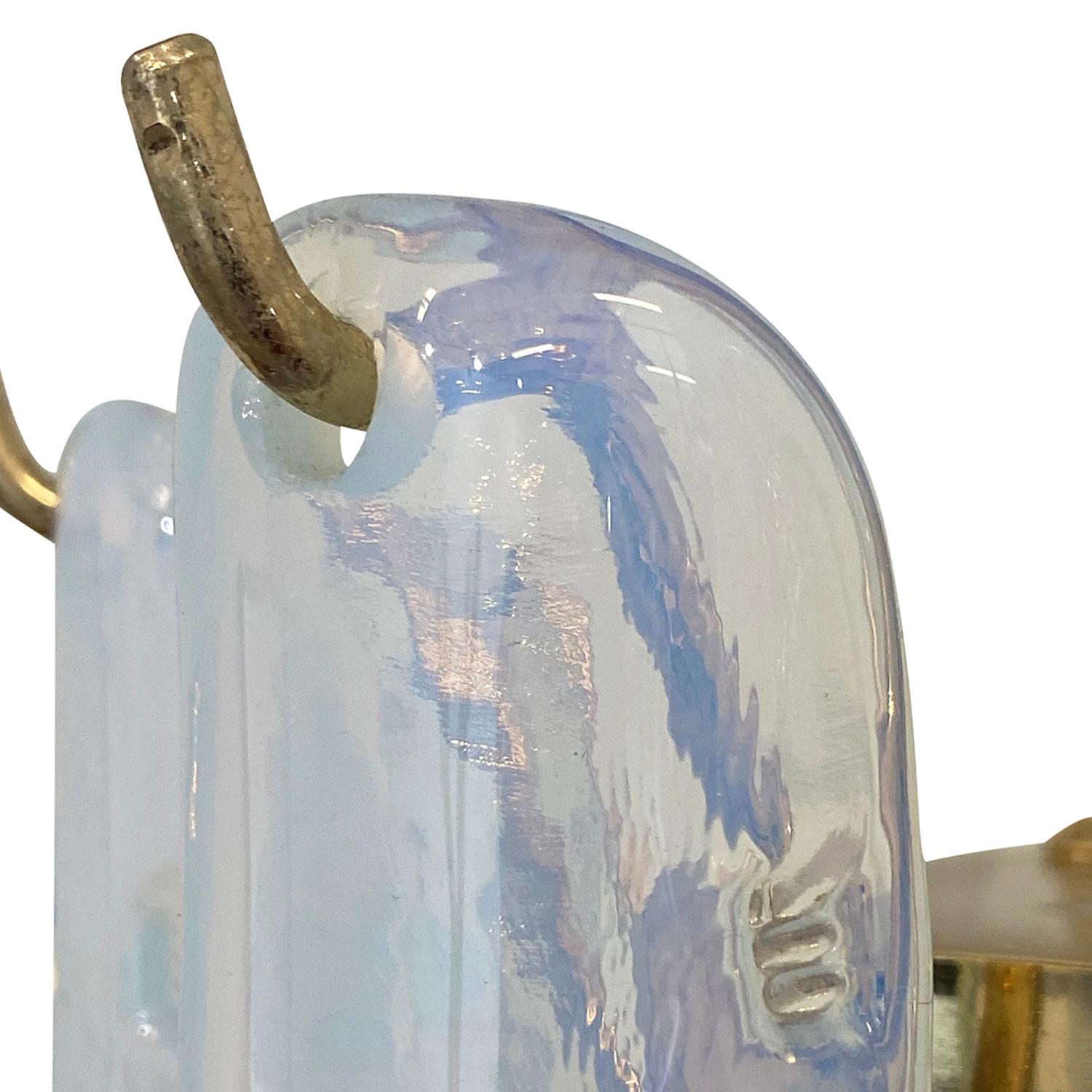 20th Century Italian Modern Pair of Murano Glass Wall Sconces by La Murrina In Good Condition For Sale In West Palm Beach, FL