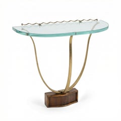 20th Century Italian Modern Pair of Vintage Glass Consoles Tables by Paolo Buffa