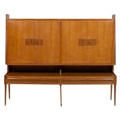 Moderner italienischer Schrank aus Nussbaumholz des 20. Jahrhunderts, Vintage-Sideboard von Osvaldo Borsani