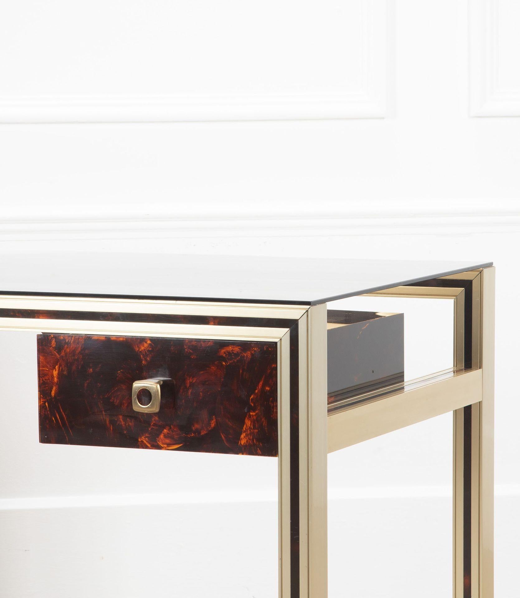 Aluminium Table à écrire moderniste italienne du 20e siècle en vente