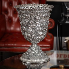 20th Century Italian Monumental Solid Silver Vase, Gianmaria Buccellati c.1980