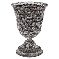 20th Century Italian Monumental Solid Silver Vase, Gianmaria Buccellati c.1980