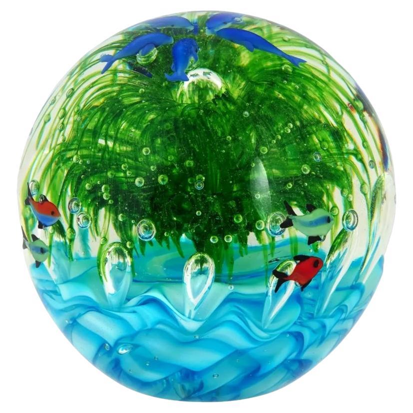 20Th Century Italian Murano Art Glass Paperweight For Sale