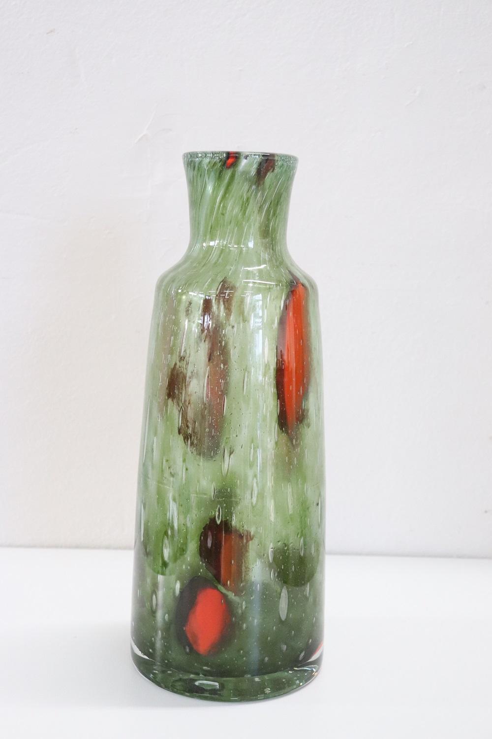 Milieu du XXe siècle Grand vase en verre d'art italien de Murano du 20ème siècle, années 1960 en vente