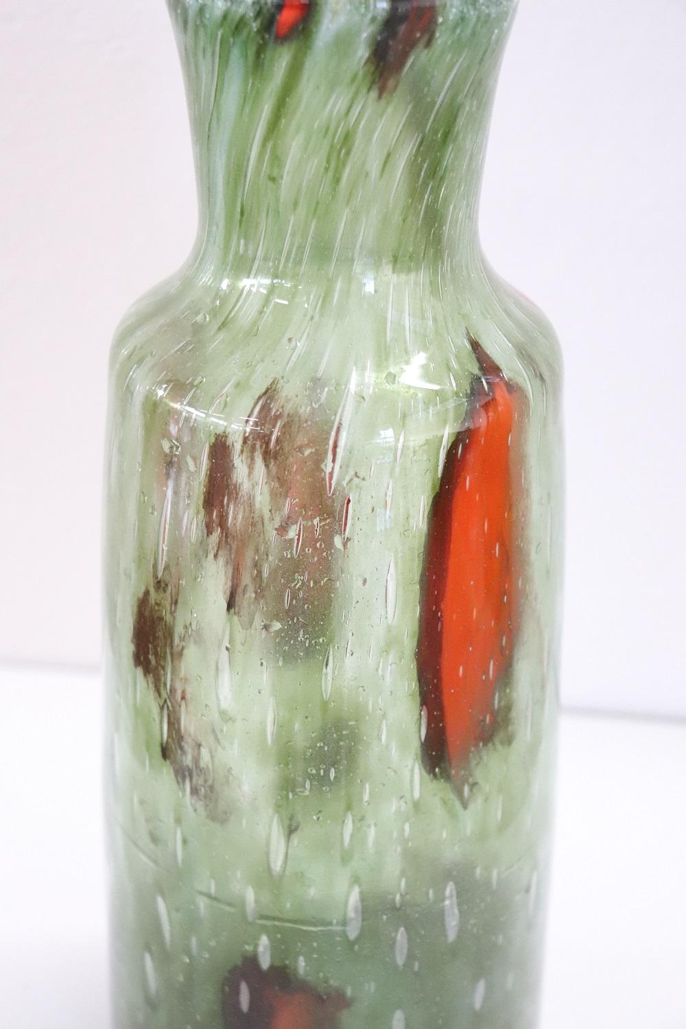 20th Century Italian Murano Artistic Glass Large Vase, 1960s For Sale 1