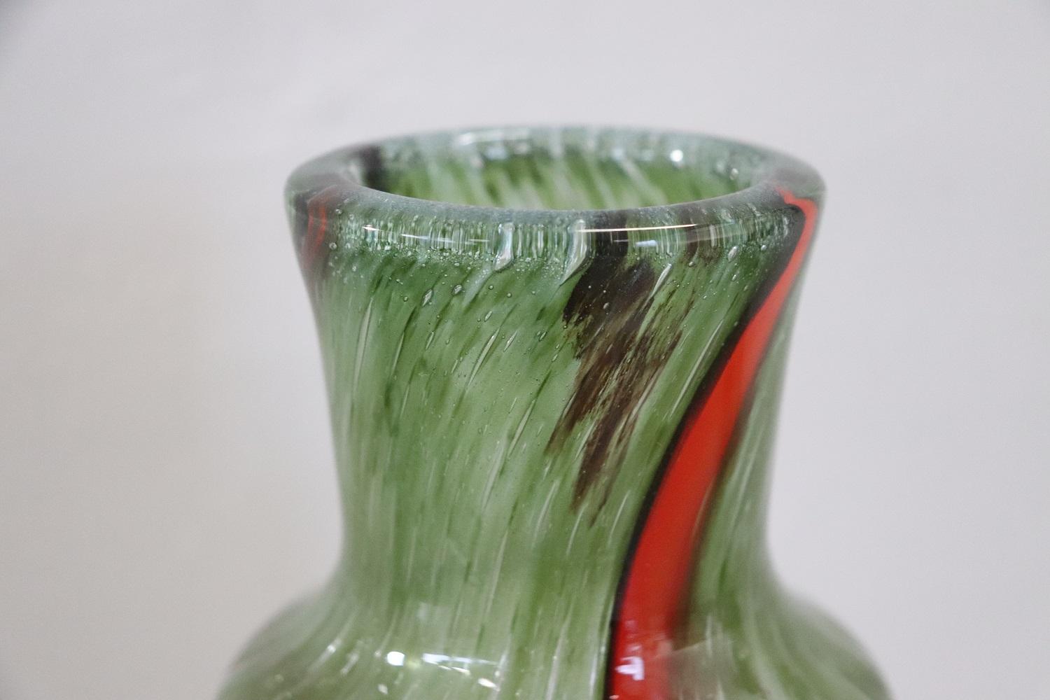 20th Century Italian Murano Artistic Glass Large Vase, 1960s For Sale 2