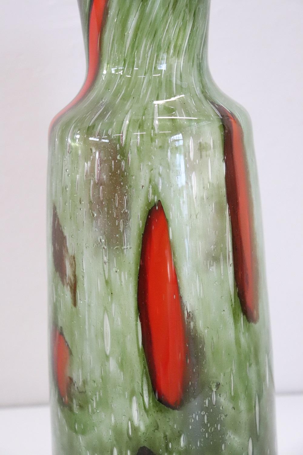 20th Century Italian Murano Artistic Glass Large Vase, 1960s For Sale 4