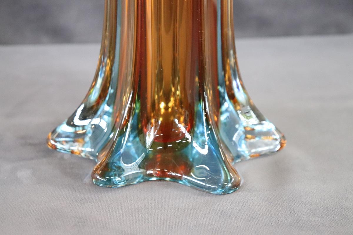 Mid-20th Century 20th Century Italian Murano Artistic Glass Red Tall Vase, 1960s For Sale