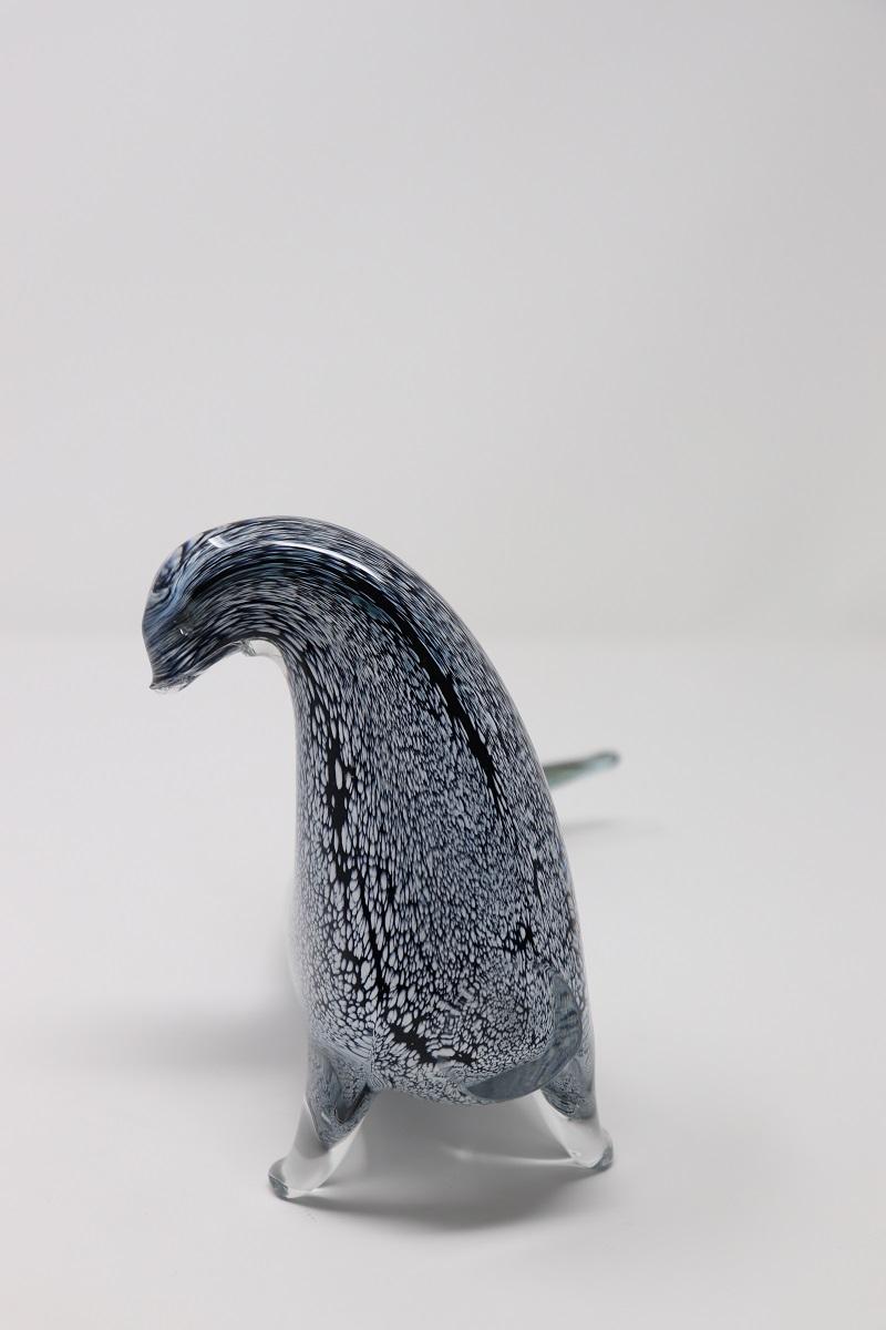 20th Century Italian Murano Artistic Glass Seal Sculpture For Sale 6