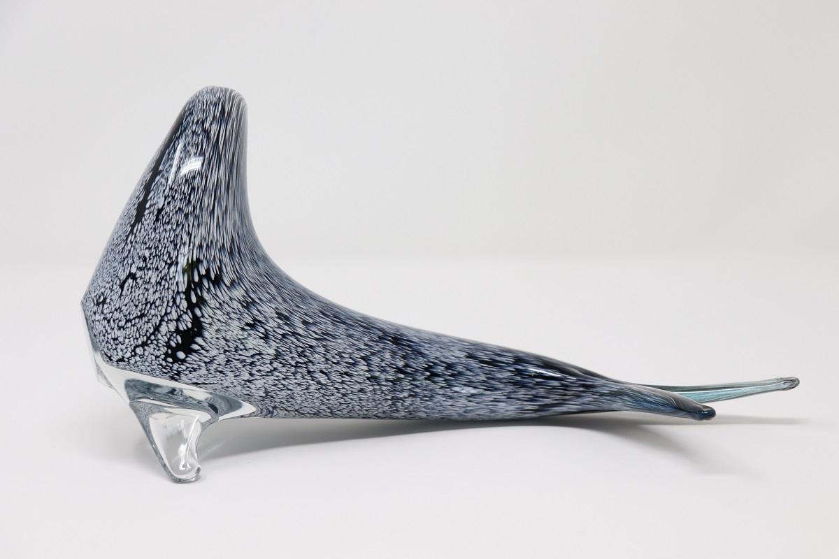 20th Century Italian Murano Artistic Glass Seal Sculpture For Sale 1
