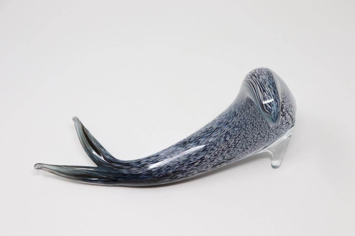 20th Century Italian Murano Artistic Glass Seal Sculpture For Sale 4