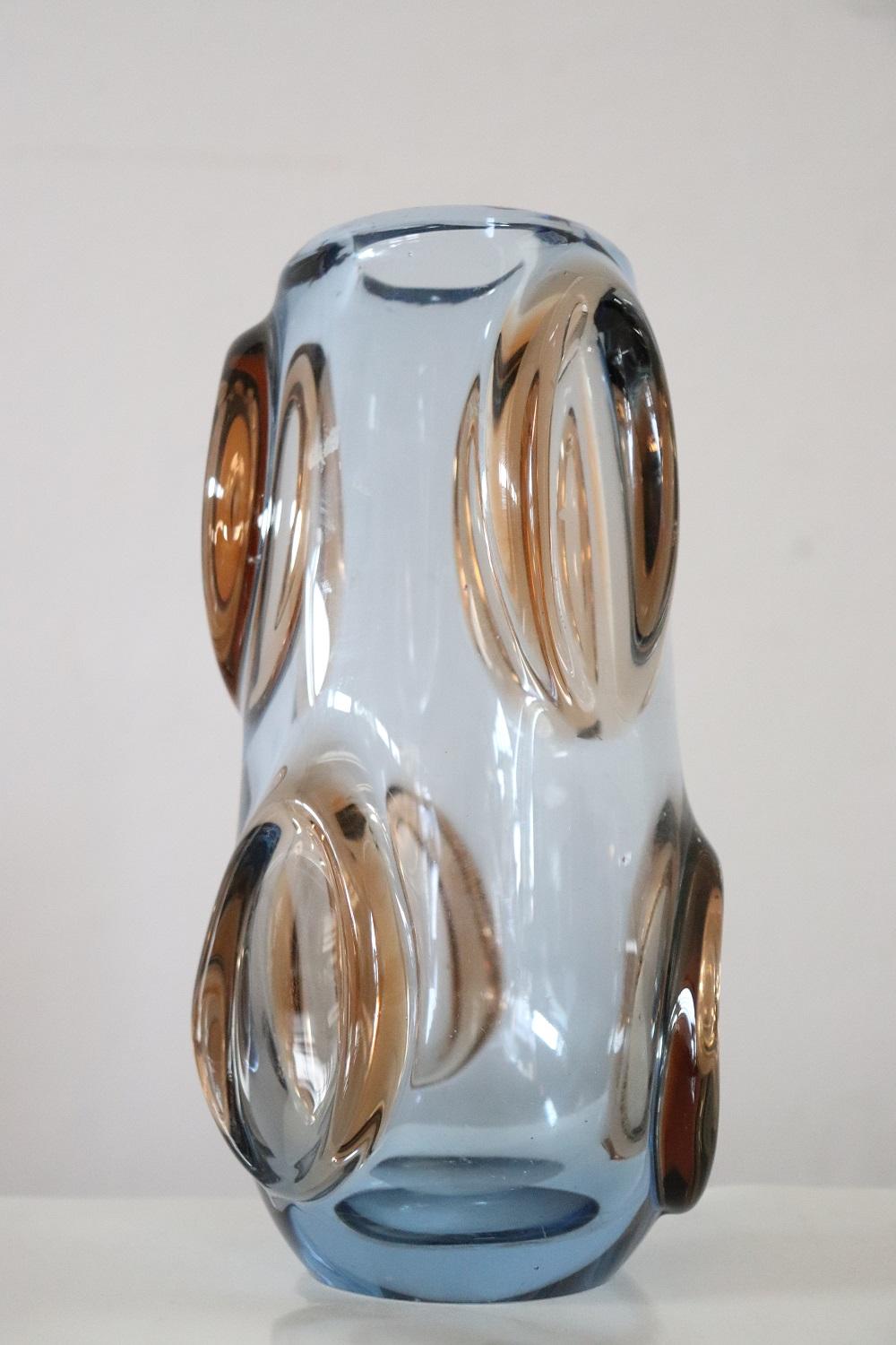 20th Century Italian Murano Artistic Glass Vase, 1960s 3