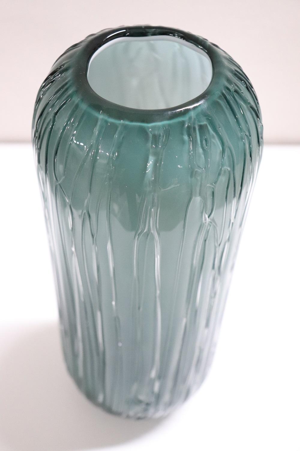 20th Century Italian Murano Artistic Glass Vase, 1970s For Sale 1