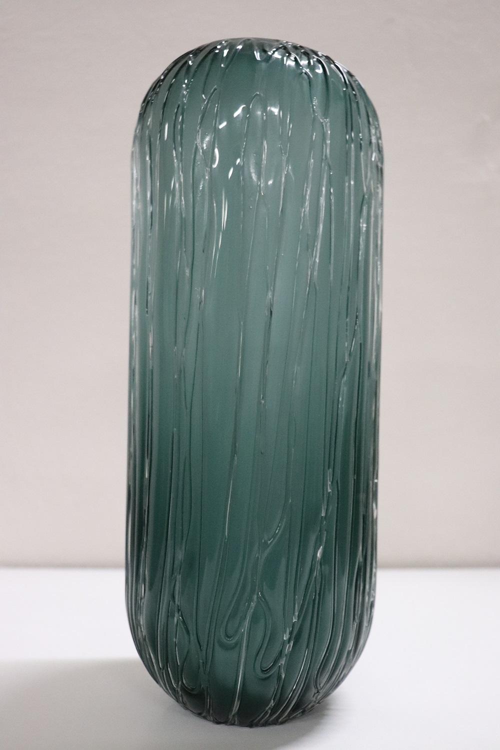 Italienische Kunstglasvase aus Muranoglas des 20. Jahrhunderts, 1970er Jahre im Angebot 5