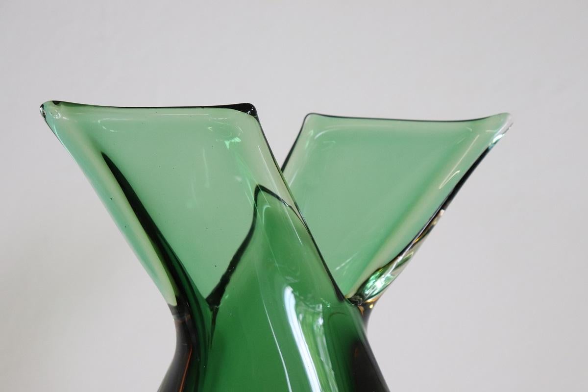 20th Century Italian Murano Artistic Glass Vase by Flavio Poli for Seguso, 1960s In Excellent Condition For Sale In Casale Monferrato, IT