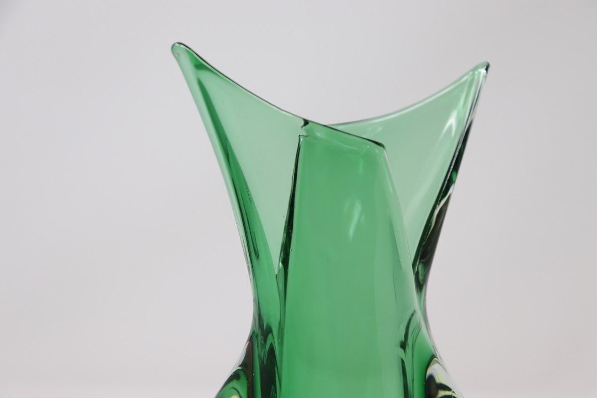 Mid-20th Century 20th Century Italian Murano Artistic Glass Vase by Flavio Poli for Seguso, 1960s For Sale