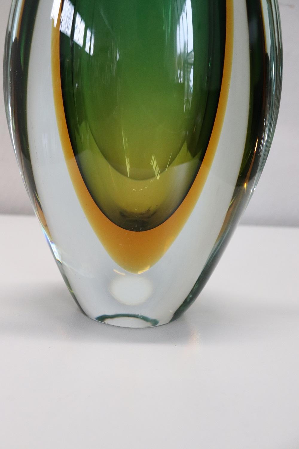 20th Century Italian Murano Artistic Glass Vase by Flavio Poli for Seguso, 1960s 1