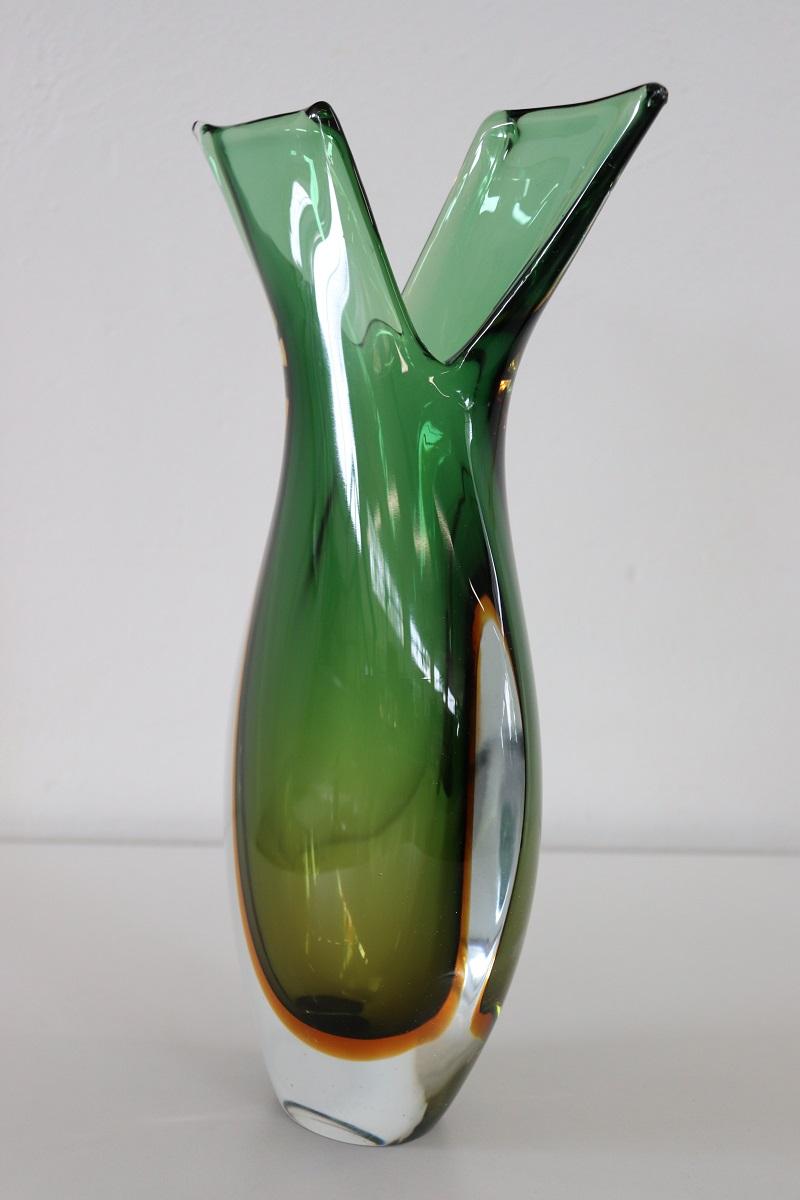 20th Century Italian Murano Artistic Glass Vase by Flavio Poli for Seguso, 1960s For Sale 4