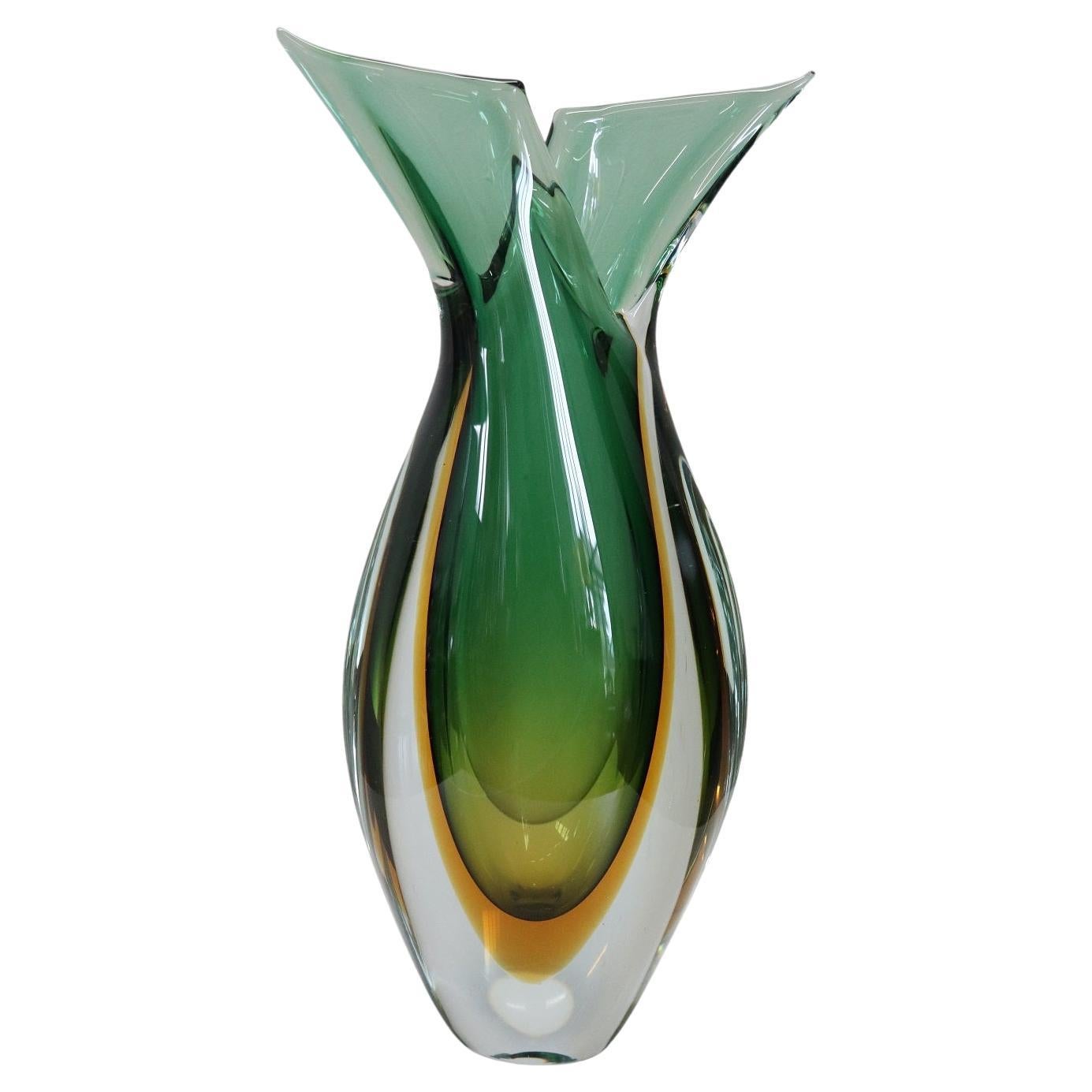 20th Century Italian Murano Artistic Glass Vase by Flavio Poli for Seguso, 1960s