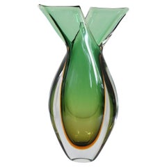 Vintage 20th Century Italian Murano Artistic Glass Vase by Flavio Poli for Seguso, 1960s