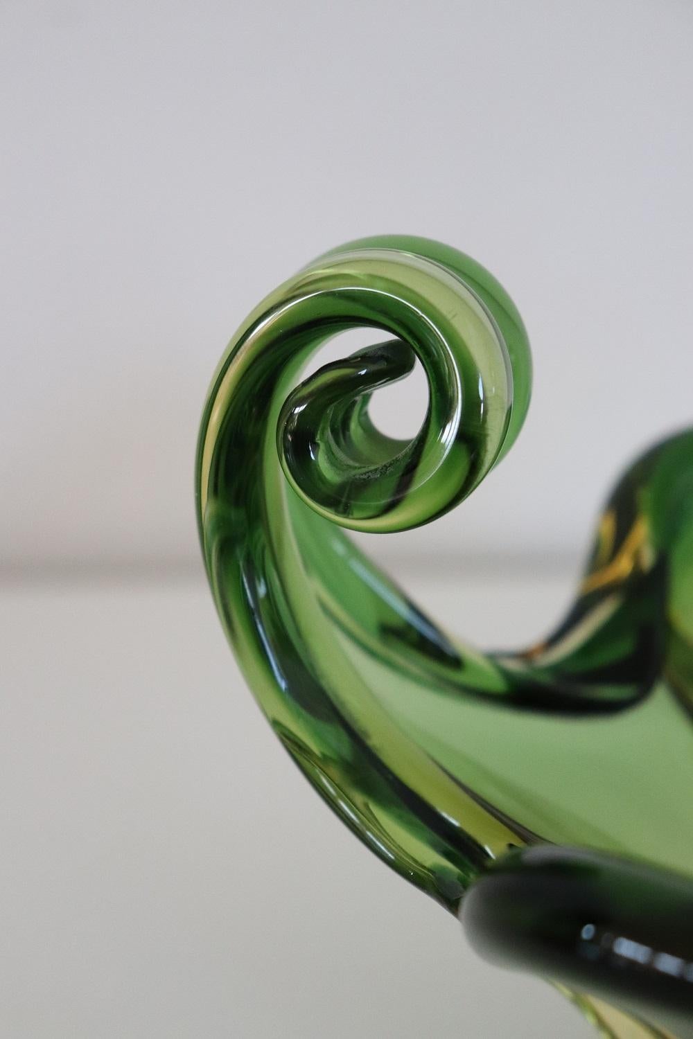 Murano Glass 20th Century Italian Murano Artistic Glass Vase or Pocket Emptier, 1960s