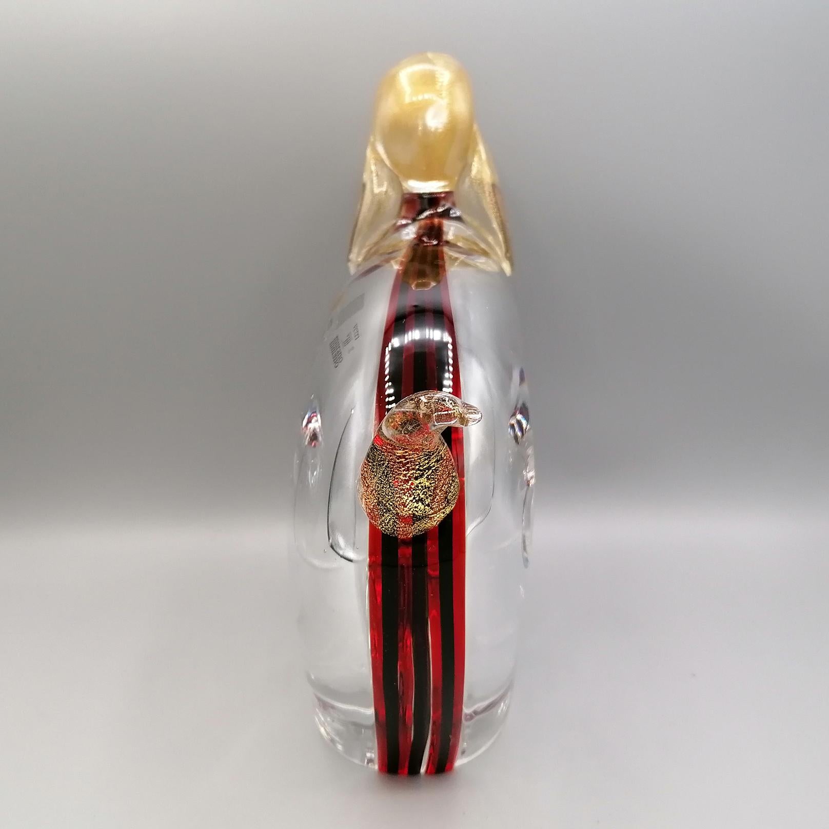 20th Century Italian Murano Glass Cat In Excellent Condition In VALENZA, IT