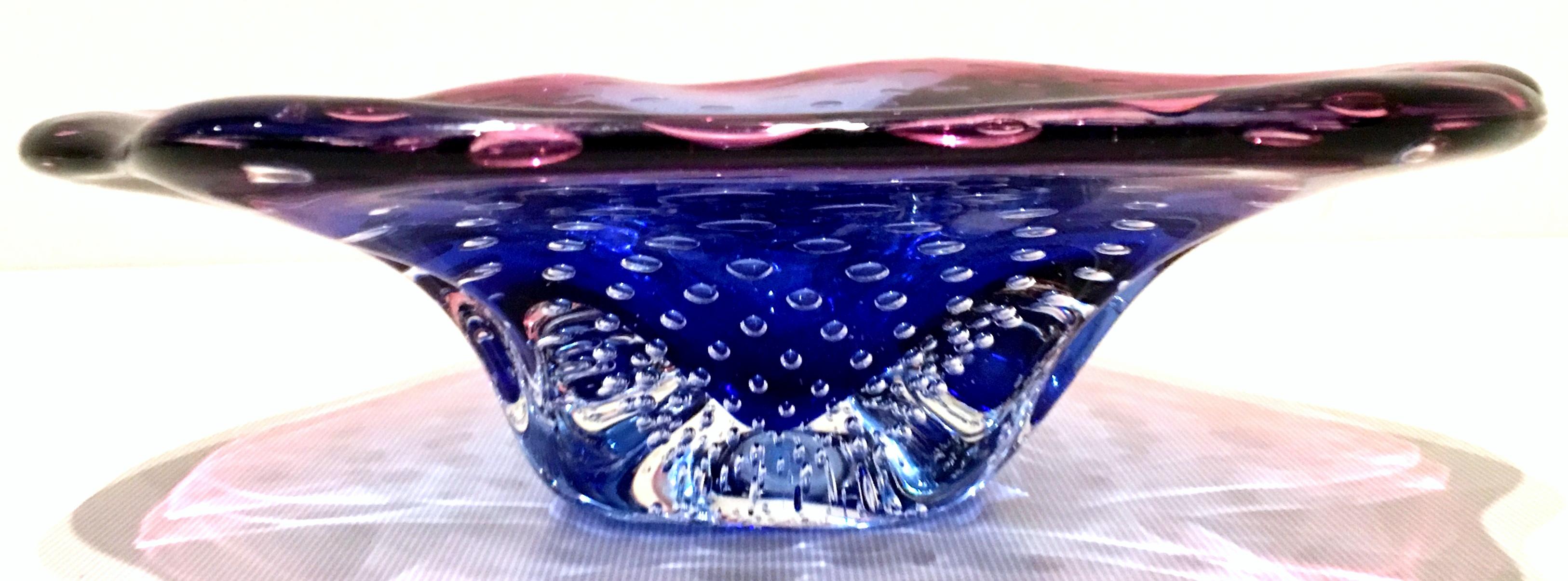 20th Century Italian Murano Glass Organic Modern Sculptural Bowl For Sale 1