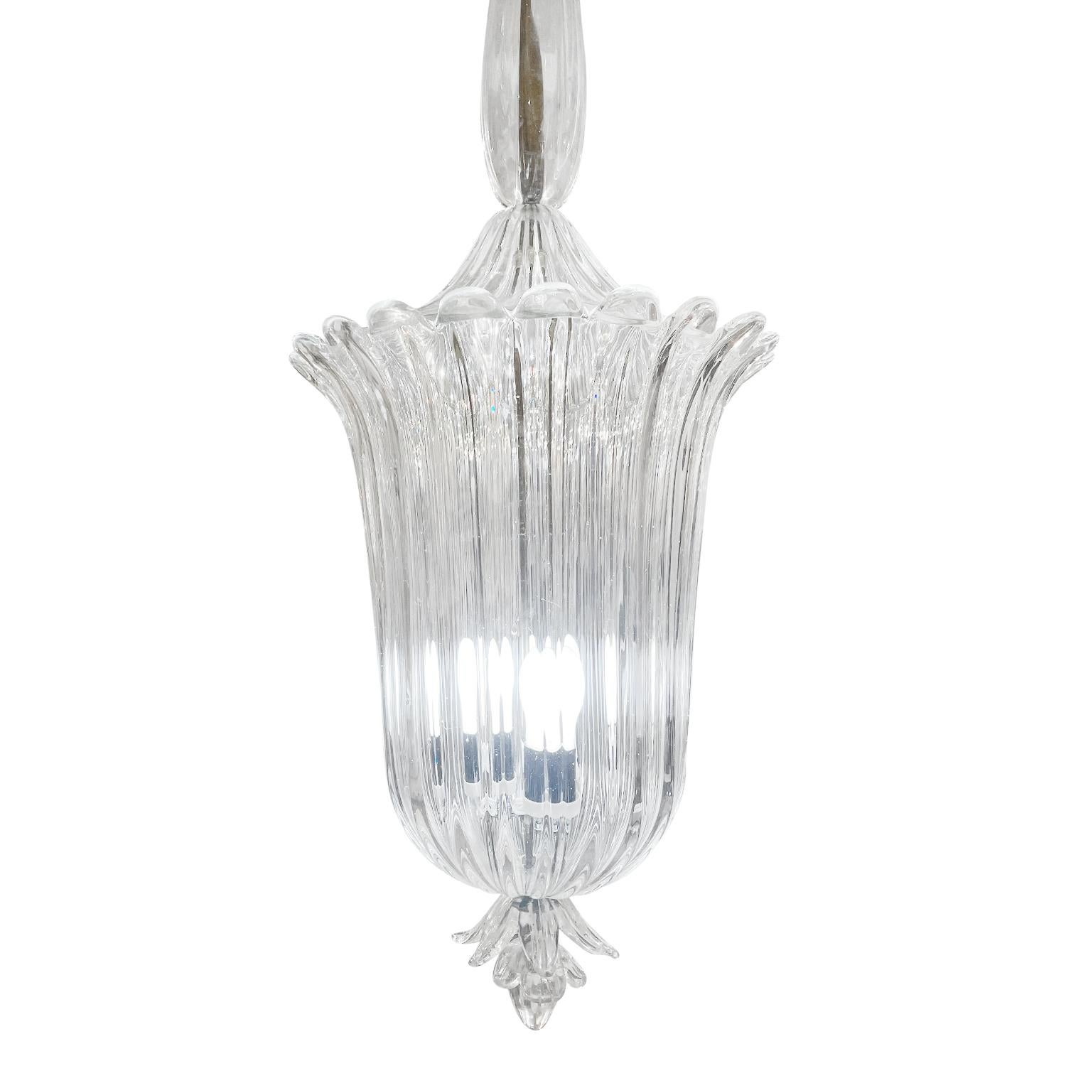 Hand-Crafted 20th Century Italian Murano Glass Pendant, Chandelier by Seguso Vetri D’Arte For Sale