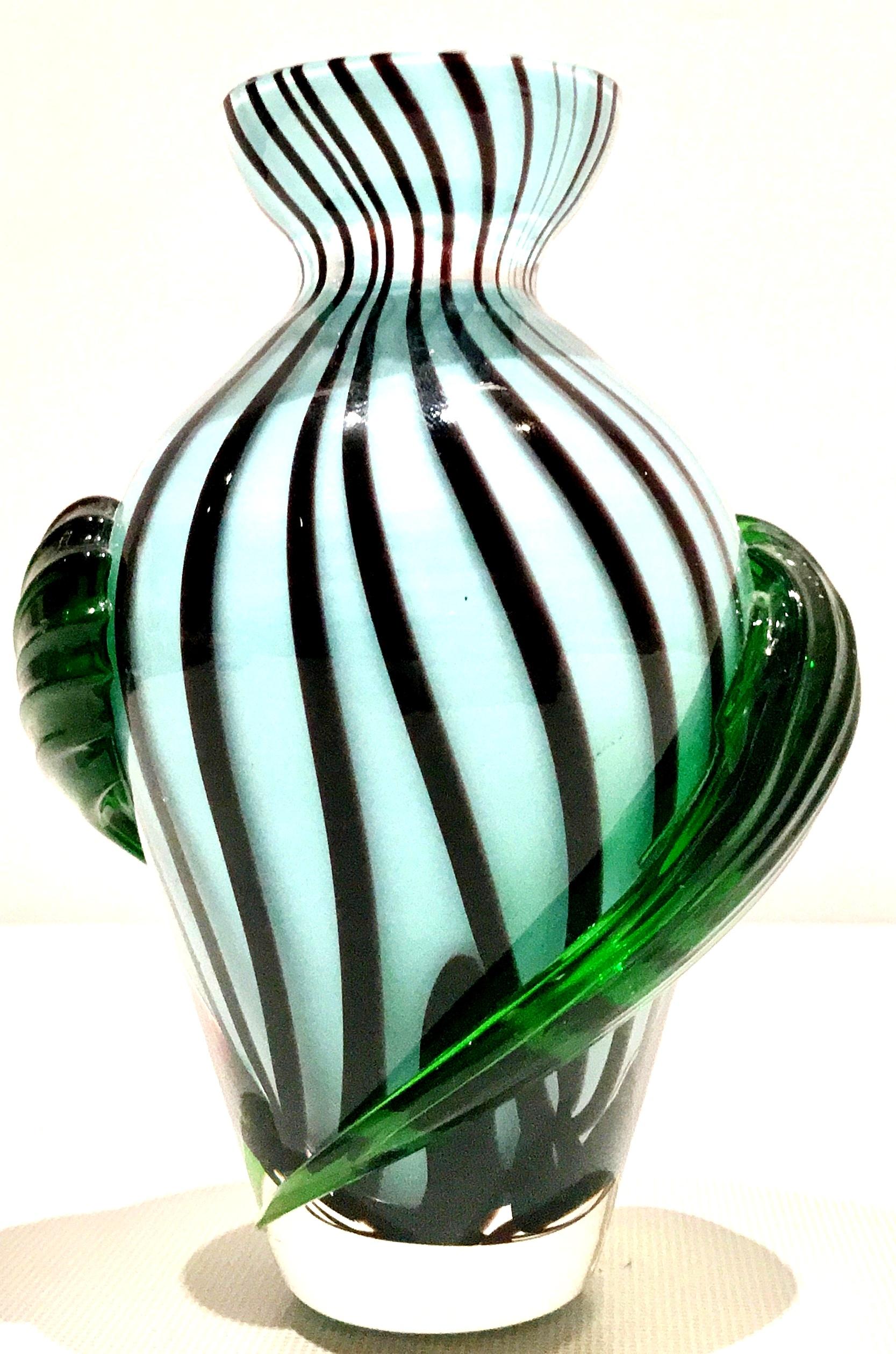 20th Century Italian Murano Glass Pinwheel Bud Vase 1