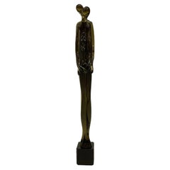 Scultura di coppia in vetro di Murano del XX secolo di Pino Signoretto