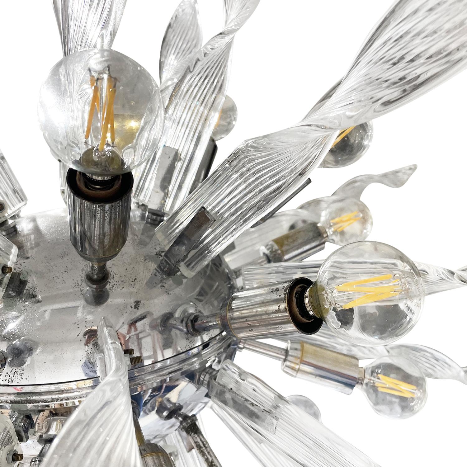 20th Century Italian Murano Glass Sputnik Light in the Style of Barovier & Toso For Sale 2